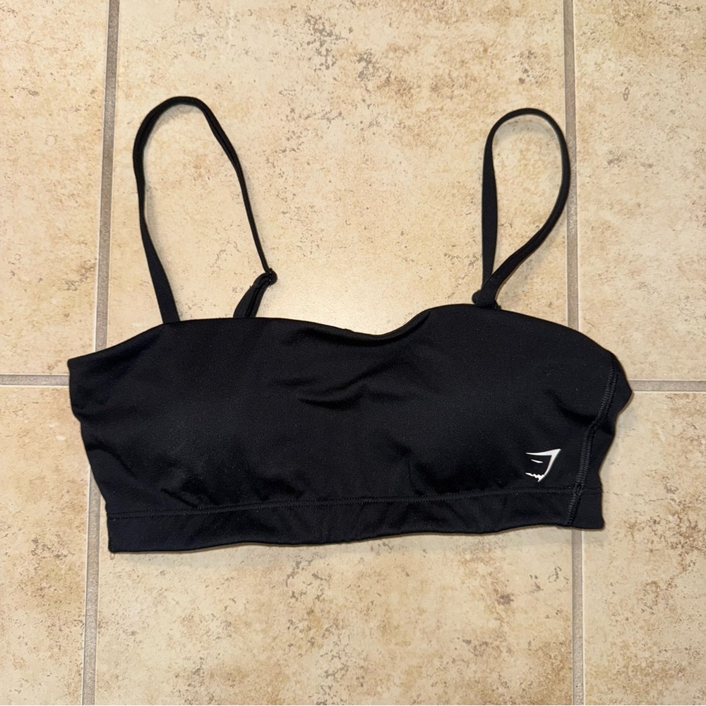 Gymshark Bandeau Sports Bra Black Size S